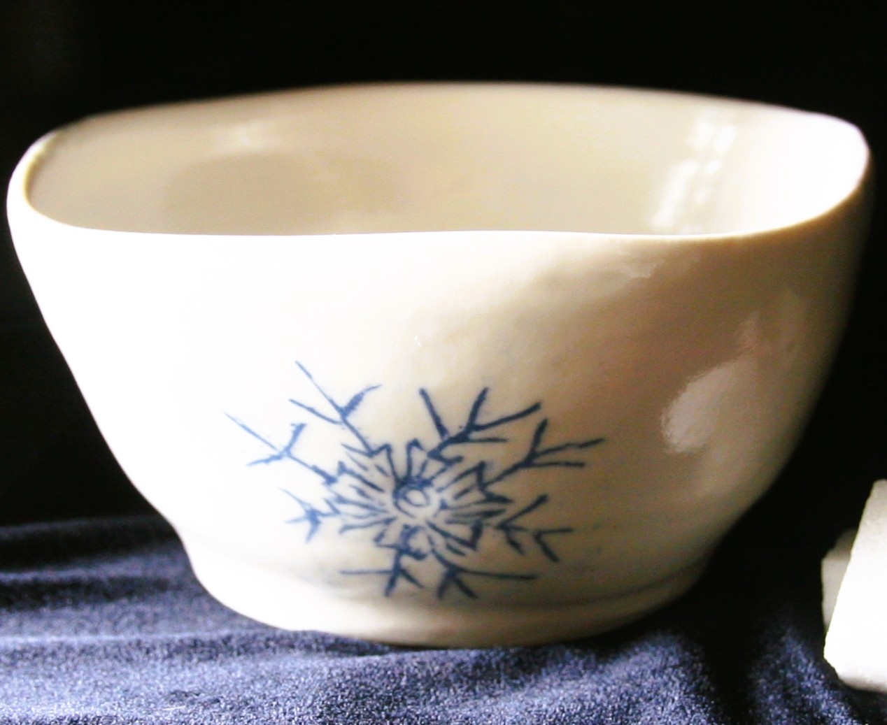 grand bol "fleur de givre" porcelaine
