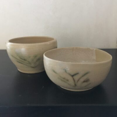 Bols des saisons nommés "Rime et Rosée" (chawan de cérémonie)